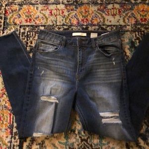 Bella  Distressed Super High Rise Skinny Ankle